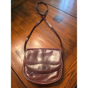 Rare Vintage Australian OROTON Rich Brown Leather Crossbody Shoulder bag Unisex